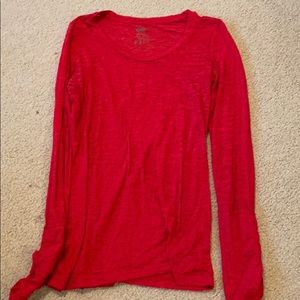 Red vanity sheer long sleeve